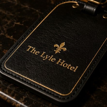 Gold Foil Luggage Tags